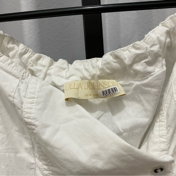 ULLA JOHNSON NARCISA DRESS Peasant Cottagecore White Eyelet Midi Farmhouse Sz 8 - Picture 6 of 9